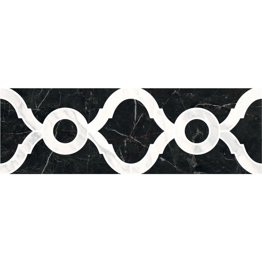 Керамогранит Kerama Marazzi Фрагонар Бордюр матовый чёрный ID92T 30x9,9 см
