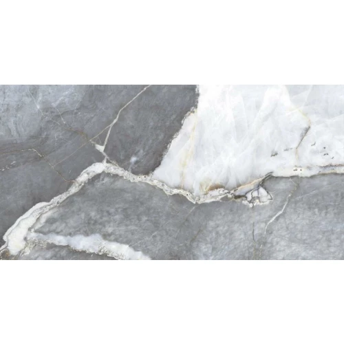 Керамогранит Planet Ceramics UKSE 12 глянцевый с золотом серый 120х60 см