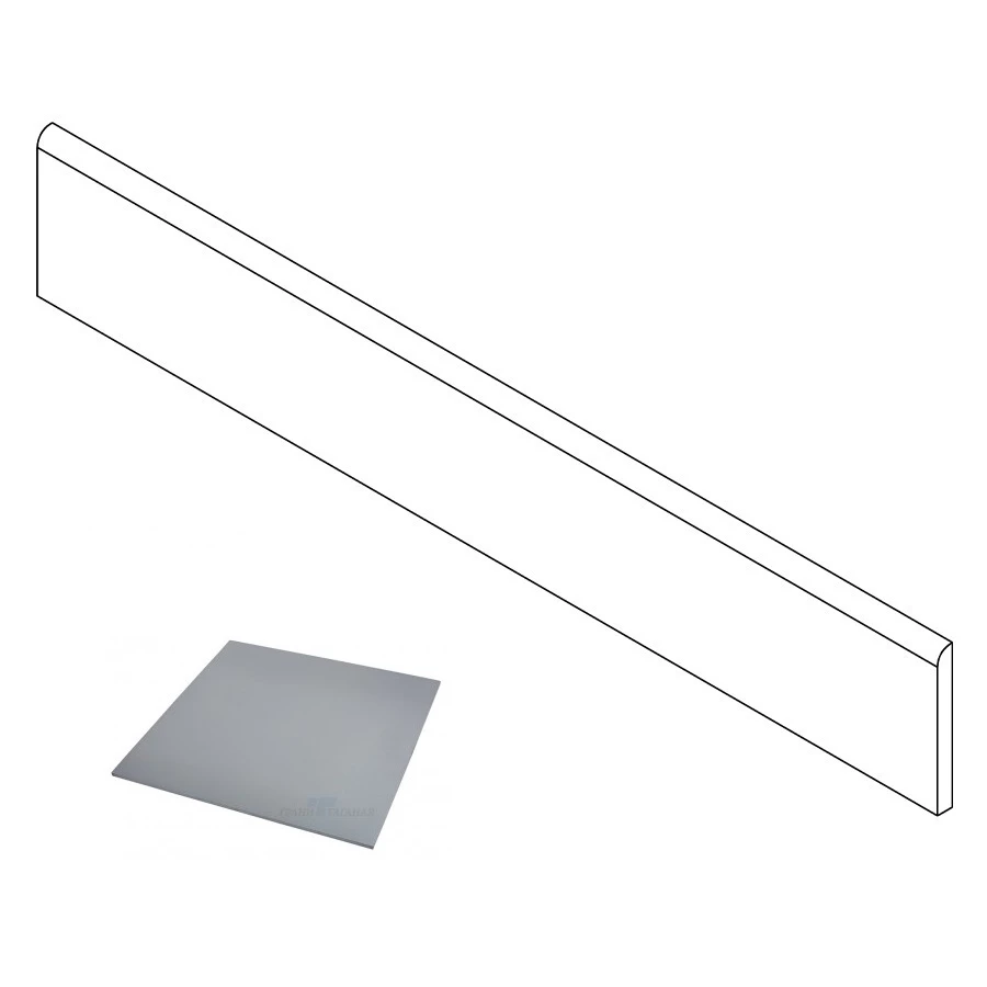 Плинтус Грани Таганая Профи с завальцовкой темно-серый антискользящий GT007A 60х9,5 см