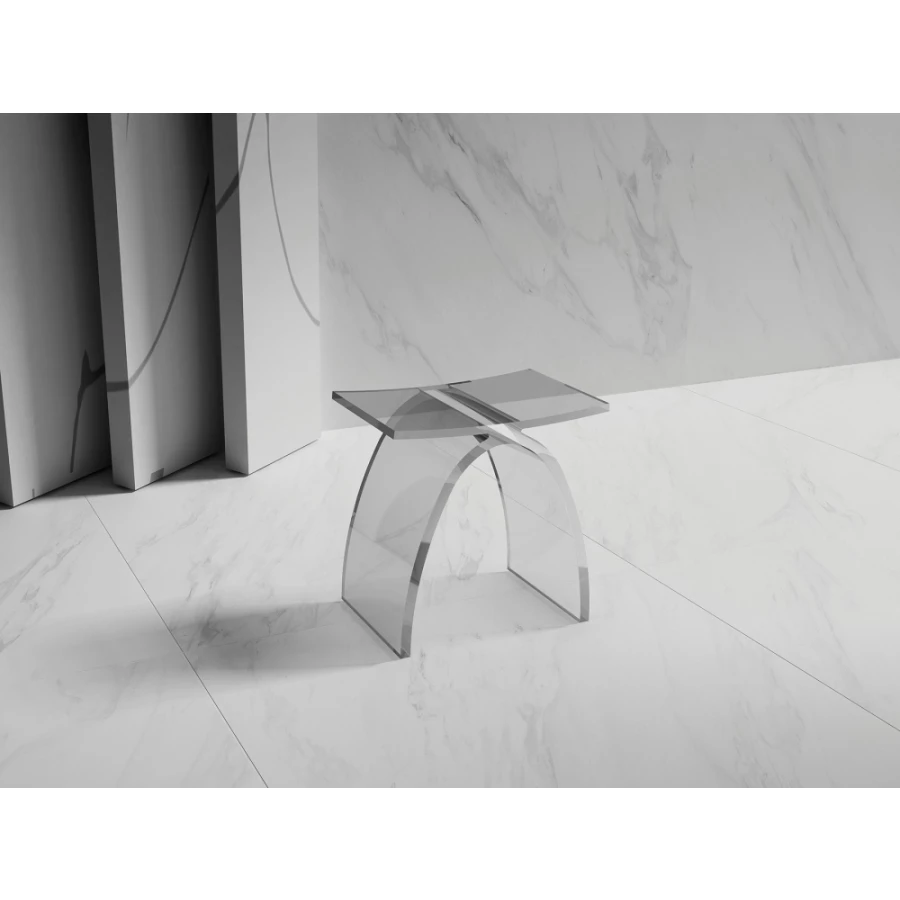 Стульчик для ванной прозрачный Abber Kristall AT1739Perle