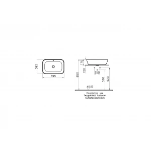 Раковина чаша Vitra Geo цвет белый 7425B003-0012 60 см