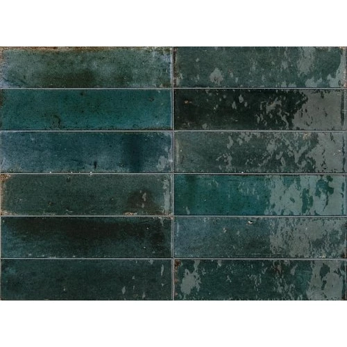 Керамогранит Marazzi Lume Blue синий 6х24 см