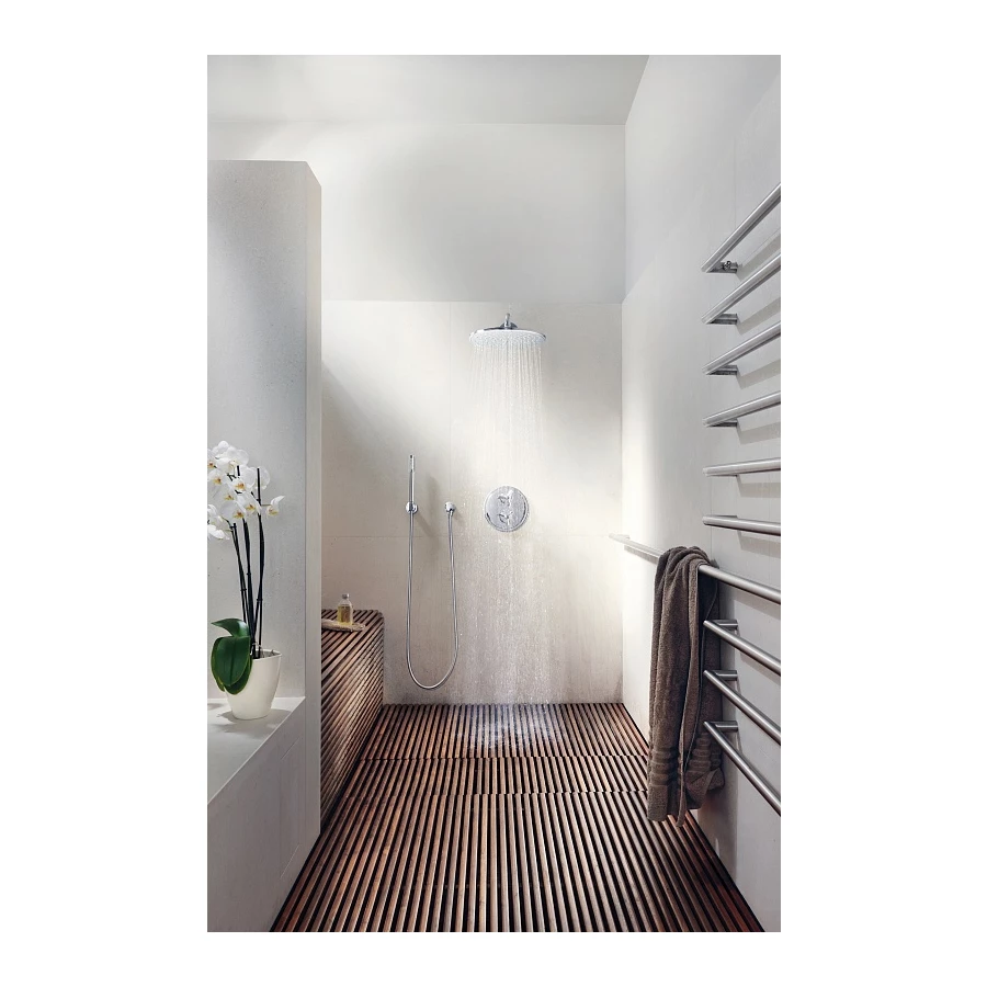 Верхний душ Grohe Rainshower Cosmopolitan Metal 1 режим диаметр 400 мм хром 28778000