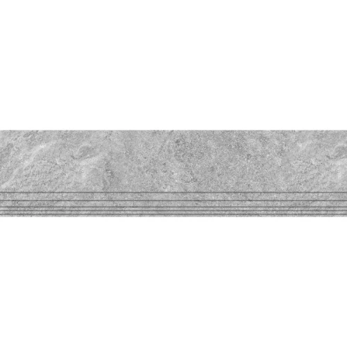 Ступень из керамогранита ProGRES Рокс / Rocks матовая светло-серая GNR12030428-S 120х30 см