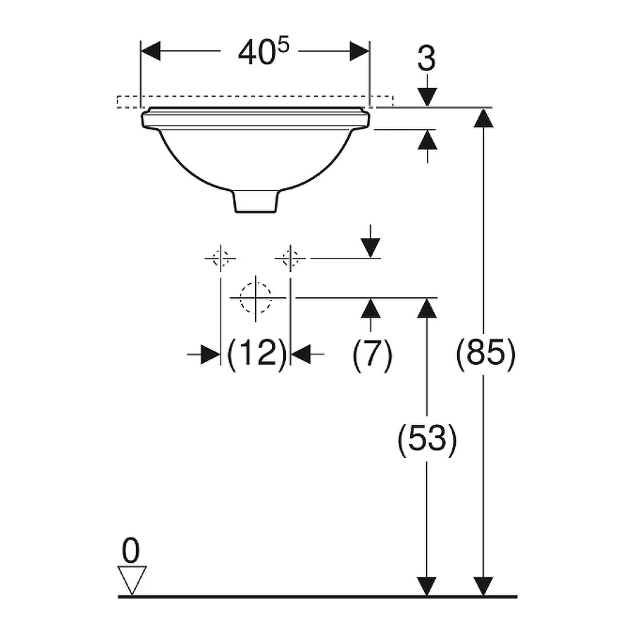 Раковина встраиваемая Geberit VariForm 500.744.01.2 39x39 см