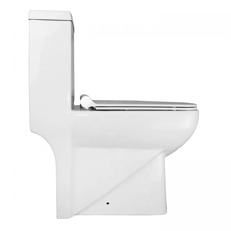 Унитаз-моноблок Azario Zeno ободковый с сиденьем slim микролифт AZ-1169 64х36.5х74 см