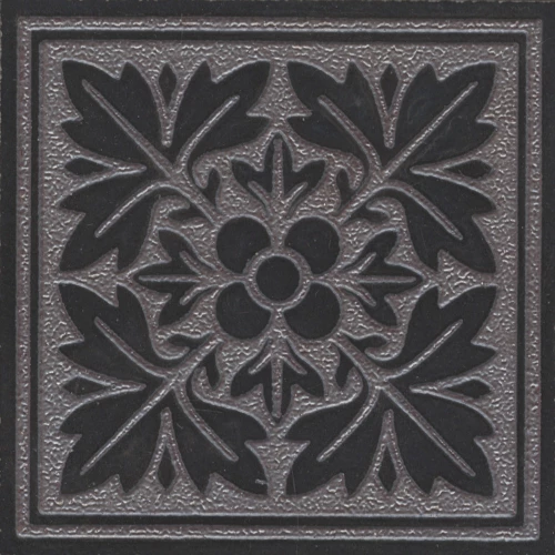 Вставка Kerama Marazzi Тьеполо 1 обрезная матовая черная OS/A342/SG618420R 9,6x9,6 см