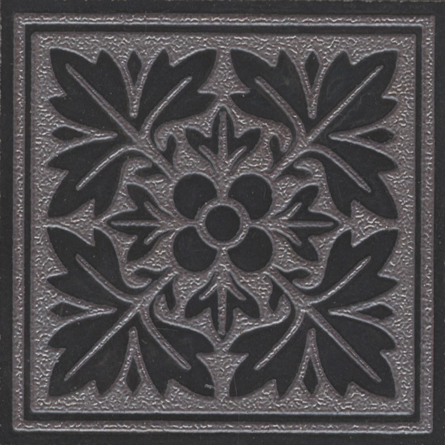 Вставка Kerama Marazzi Тьеполо 1 обрезная матовая черная OS/A342/SG618420R 9,6x9,6 см