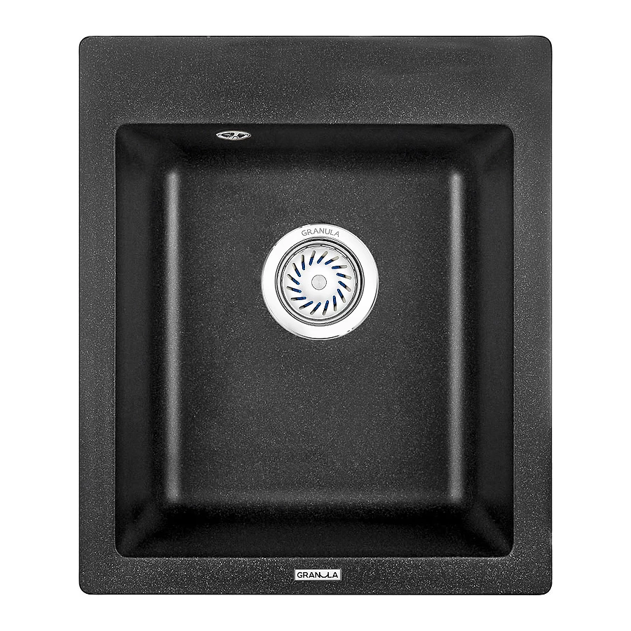 Кухонная мойка Granula 4201, ЧЁРНЫЙ 41,5х49 см