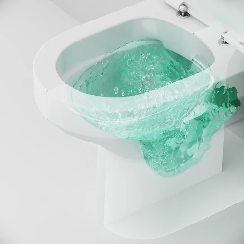 Напольный унитаз-компакт безободковый Spirit V2.0 Am Pm FlashClean без сиденья C708600WH