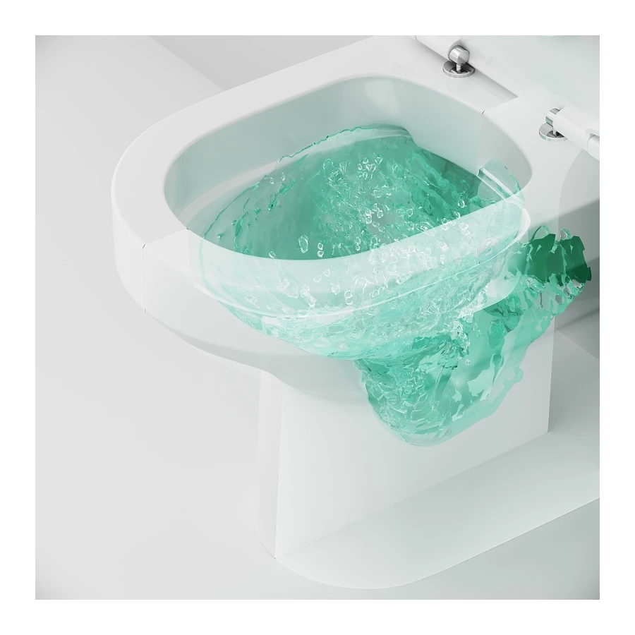 Напольный унитаз-компакт безободковый Spirit V2.0 Am Pm FlashClean без сиденья C708600WH