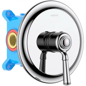 Смеситель Aquatek Классик для душа внешняя и скрытая часть хром AQ1566CR