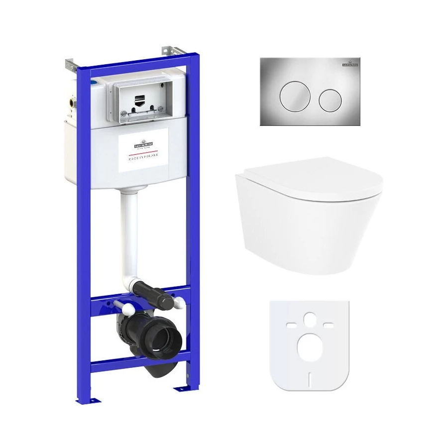 Унитаз Lavinia Boho Relfix Biore Rimless 77040102 (комплект 6 в 1)