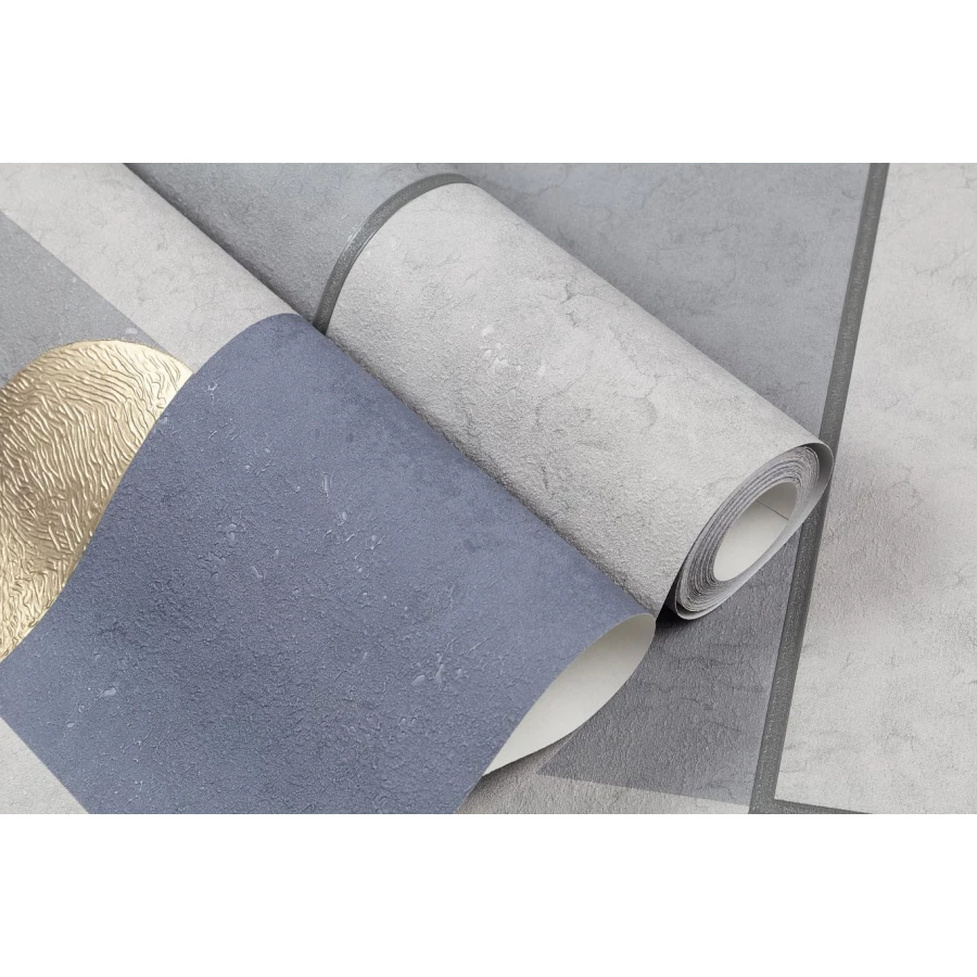 Обои флизелиновые Palitra Home Eclipse серые синие HC72080-46 1,06х10,05 м