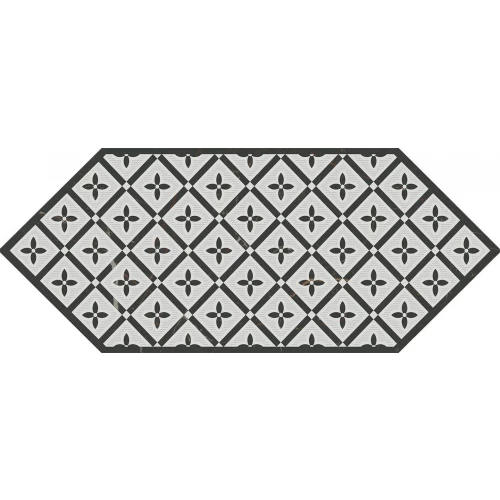Декор Kerama Marazzi Келуш 5 черно-белый HGD\A484\35006 34х14 см