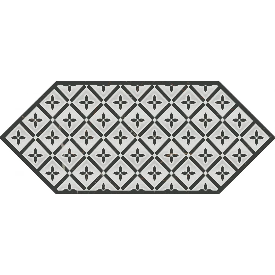 Декор Kerama Marazzi Келуш 5 черно-белый HGD\A484\35006 34х14 см