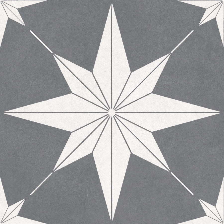 Керамогранит Motto Levels Dimgrey Decor 1022 матовый серый N100080 20x20 см