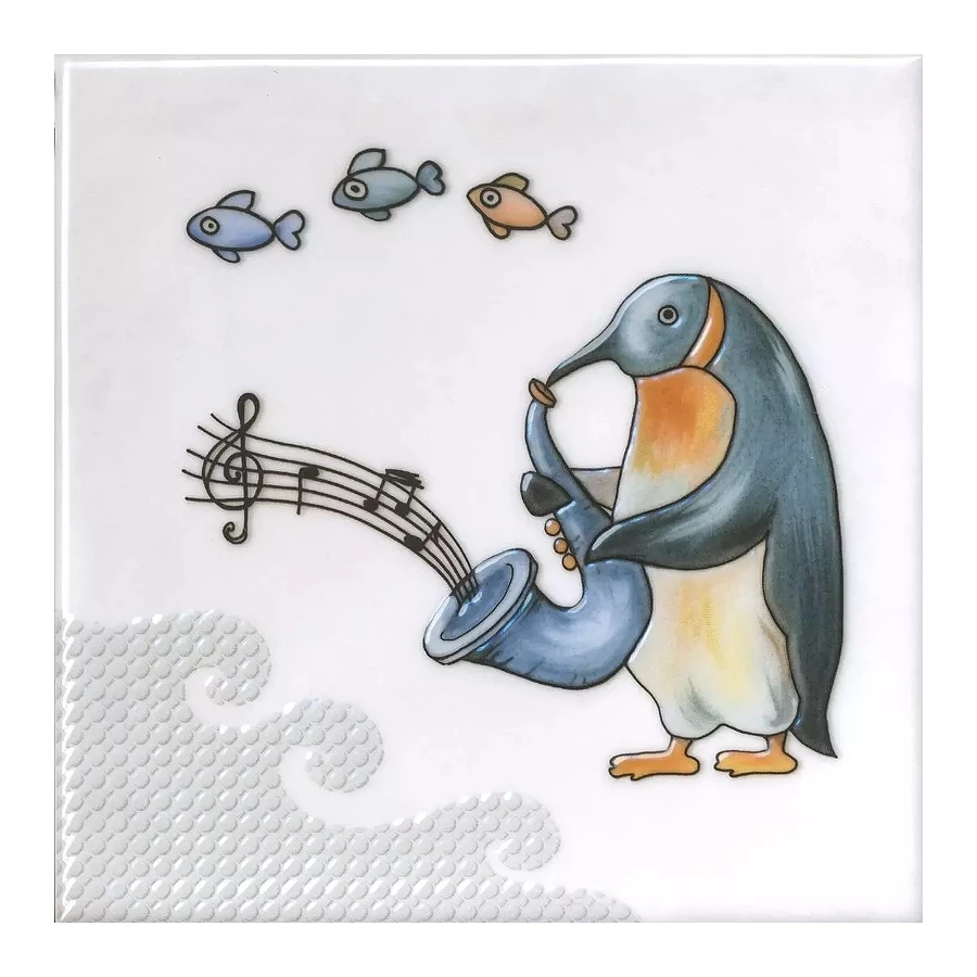 Декор Kerama Marazzi Симфония 5 глянцевый белый VT/A484/5232 20x20 см