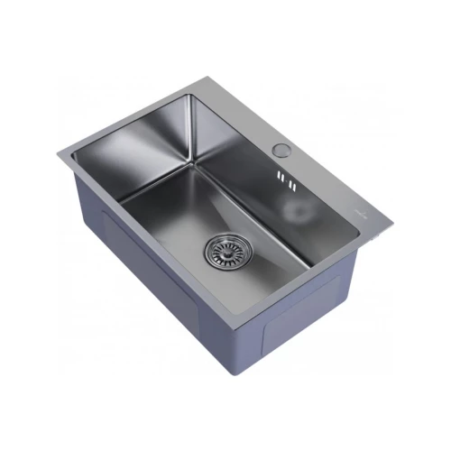 Мойка MixLine PRO настольный монтаж вып 3 1/2 22 см с сифоном сатин 547237 65х45 см