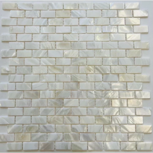 Мозаика из натурального перламутра Pixel mosaic Перламутр чип 15*30 мм сетка Pix754 29,5х28,5 см