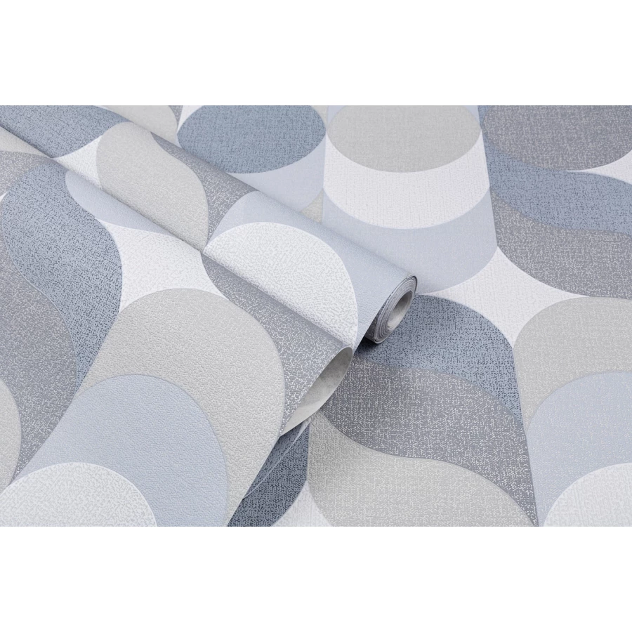 Обои флизелиновые Palitra Home Confetti HomeColor голубые HC31185-46 1,06х10,05 м