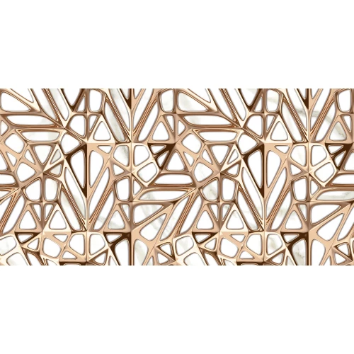 Плитка настенная Golden Tile Alta декориров. белый/золото АТ0151 60х30 см