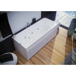 Акриловая ванна Aquatek Альфа с фронтальным экраном слив слева без гидромассажа ALF140-0000019 140х70 см