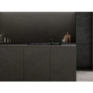 Керамогранит Ascale Allure Bookmatch Black A Velvet черный 320х160 см