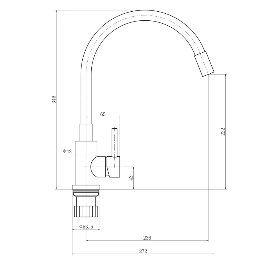 Смеситель Fashun для кухни коричневый A54101N-16A