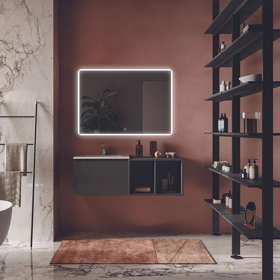 Зеркало Azario Lucia подсветка сенсорный выключатель с функцией диммера AZ-Z-062CS 100х70 см