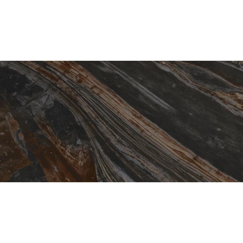 Керамогранит Planet Ceramics UKSL 2418 matt матовый карвинг черно-коричневый 120х60 см