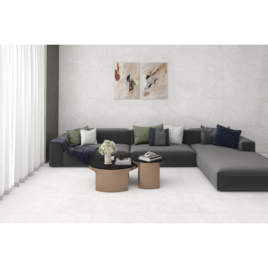 Керамогранит Arcadia Ceramica Meteria Silver Carving светло-серый CR4014-A 120х60 см