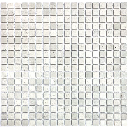 Мозаика Orro Mosaic Стоне Травертин 15х15 матовый серый 30,5х30,5 см