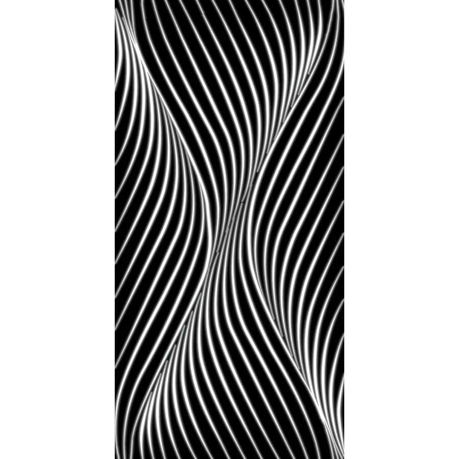 Плитка настенная Kerama Marazzi Коррер структура обрезная глянцевая чёрная 11282R 60x30 см