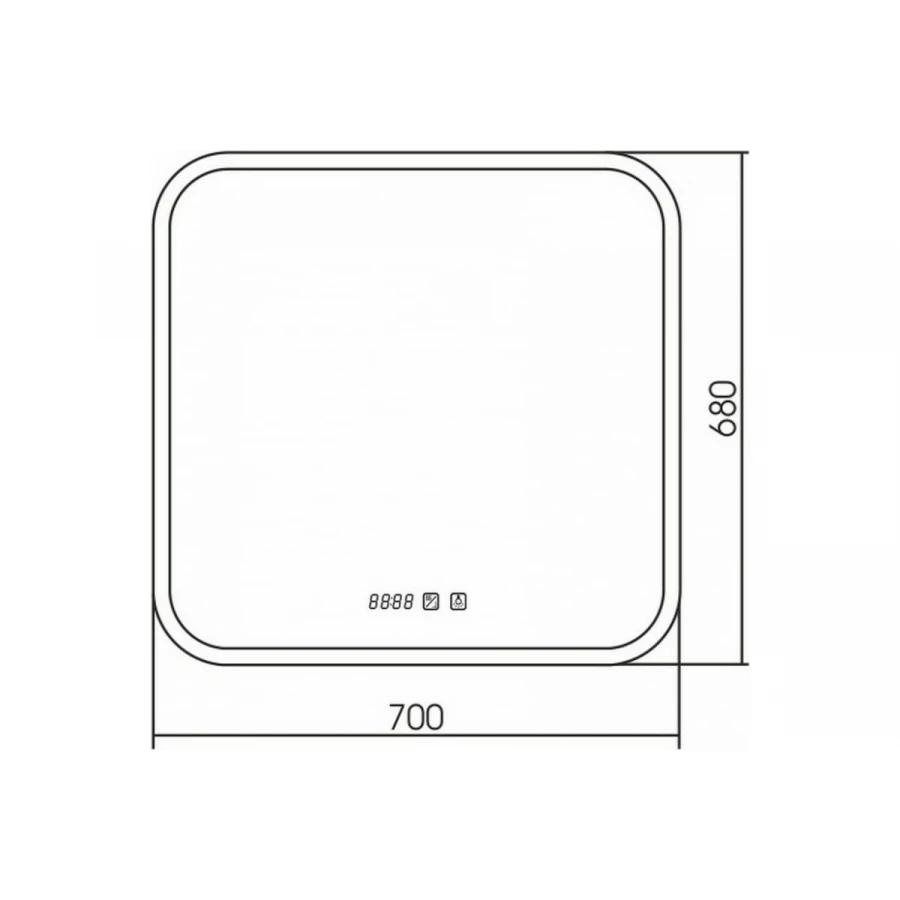 Зеркало MixLine Стив-3 548631 70x68.5 см
