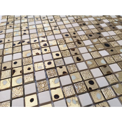 Мозаика из натурального камня Caramelle Mosaic Classica 10 золотистый 30х30 см