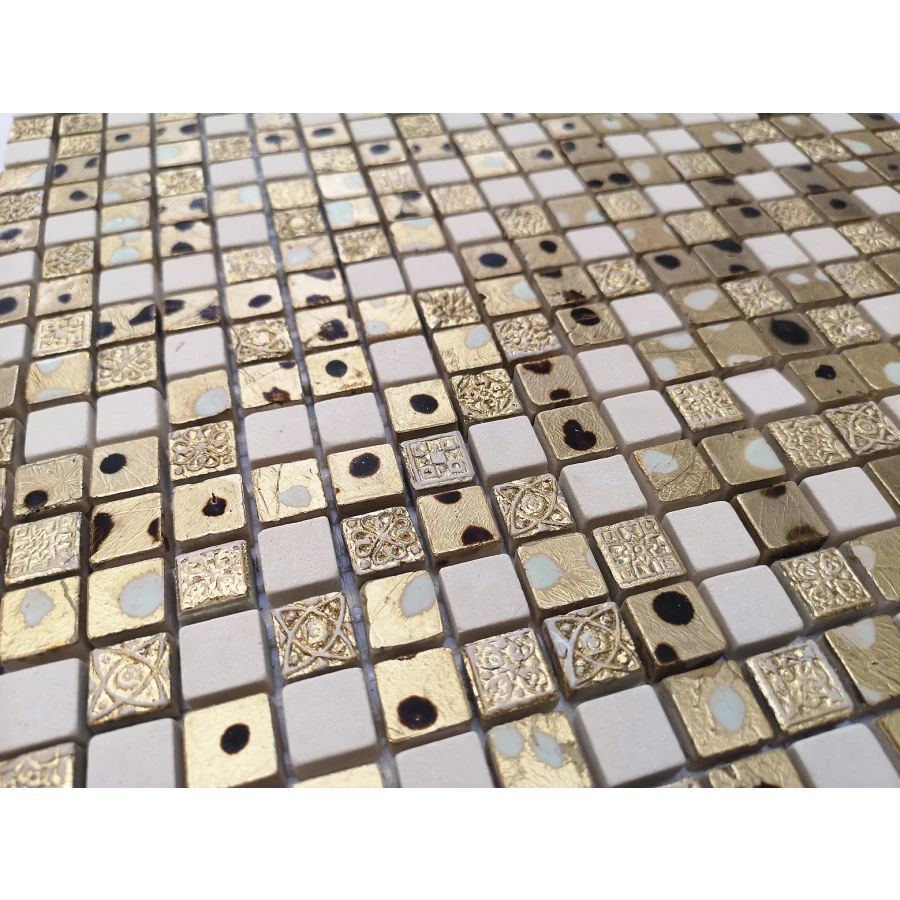 Мозаика из натурального камня Caramelle Mosaic Classica 10 золотистый 30х30 см