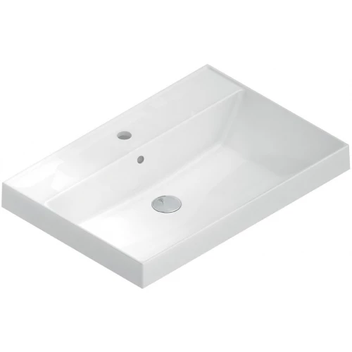 Раковина Kerama Marazzi Cubo подвесная мебельная 70 белая глянцевая CU.wb.70