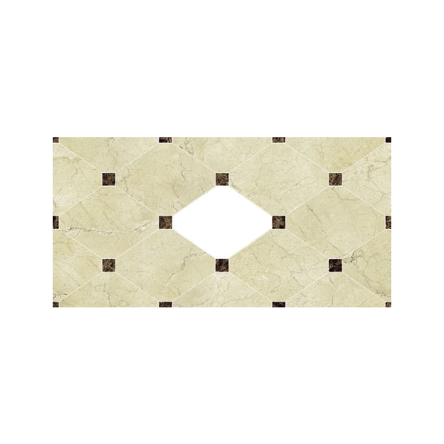 Плитка настенная Navarti Crema Marfil Ventano Crown Marfil Декор глянцевая бежевая 50х25 см