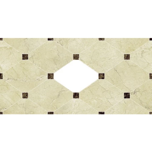 Плитка настенная Navarti Crema Marfil Ventano Crown Marfil Декор глянцевая бежевая 50х25 см