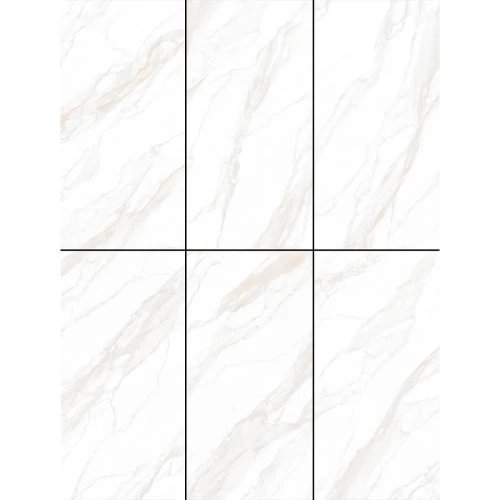 Керамогранит Planet Ceramics PL-Y6120 глянцевый бело-коричневый 120х60 см