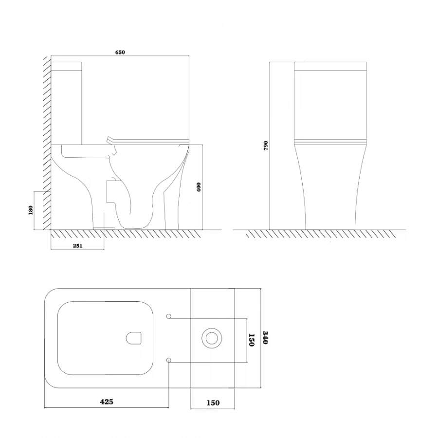 Унитаз-компакт Olive`s Porto белый сиденье дюропласт PR31126DP