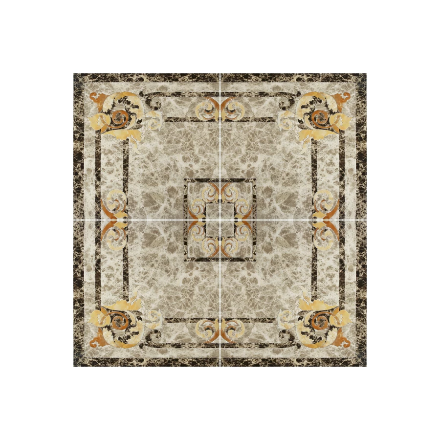 Керамогранит Infinity Ceramic Tiles Dell Imperatore Light Roseton (4x60x60) 120x120 см