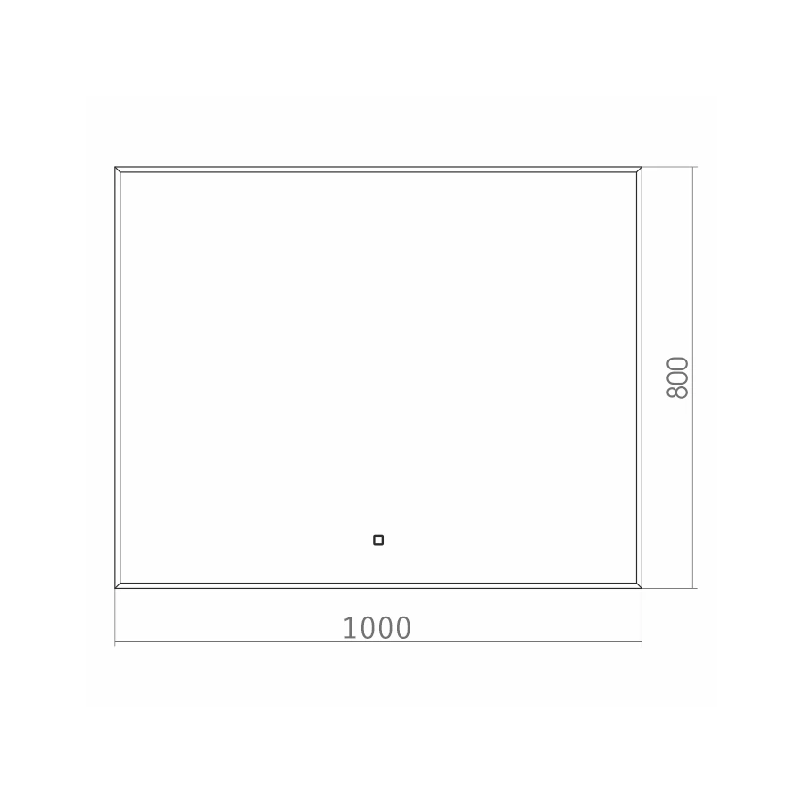 Зеркало Azario Алмина c подсветкой и диммером сенсорный выключатель ФР-00002158 100х80 см