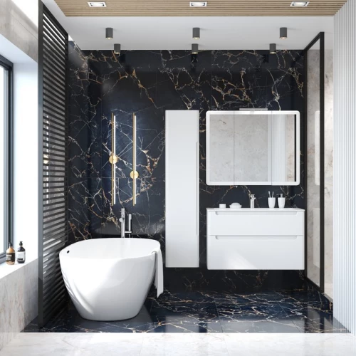 Шкаф зеркальный Briz Estel навесной глянцевый белый 221 02-28100-00 00 БЕЛ 100 см