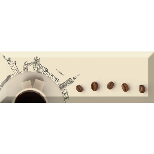 Плитка настенная Absolut Keramika Monocolor Decor Coffee Beans 05 B глянцевая бежевая AK0995 30х10 см