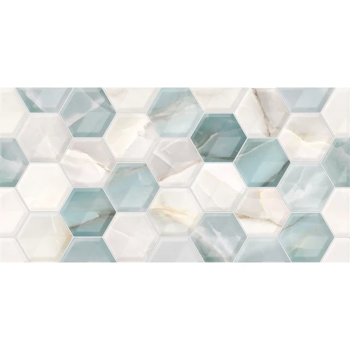 Плитка облицовочная Alma Ceramica Maritime рельефная матовая бирюзовая TWU2550MRM16 50х24,9 см