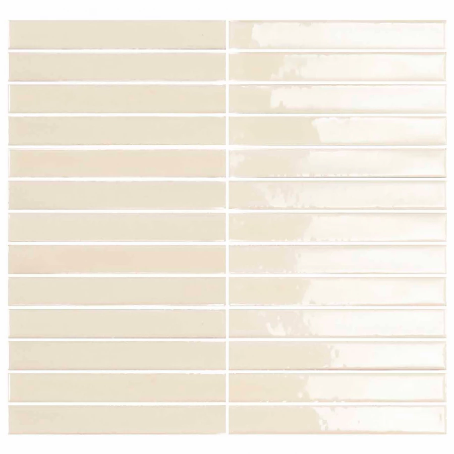 Мозаика Amadis Шорт Стик Иворы Глосс / Short Stick Ivory Gloss глянцевая бежевая 8436552229446 29,5х29,2 см