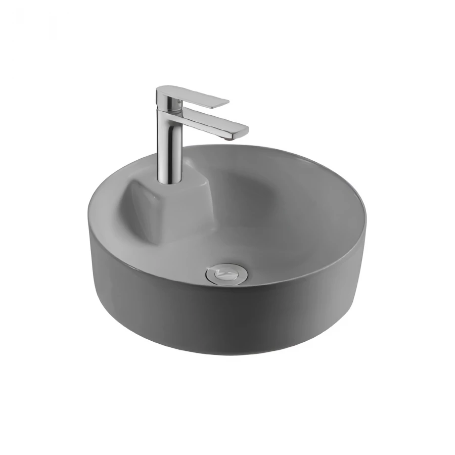 Раковина для установки на столешницу Aquatek Европа матовый серый AQ5212-MG 40,5х40,5х14 см