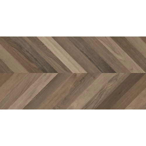 Керамогранит Laparet Wood Latina Brown Chevron M матовый карвинг коричневый 120х60 см